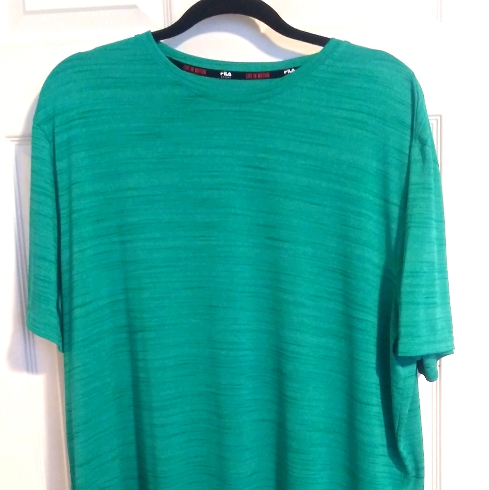 Teal/green Fila workout shirt